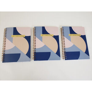 Journal Spiral Notebook Lined 5"x7" 80 Sheets College Ruled Tear Out Pages Lot 3